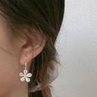 Rhinestone Alloy Flower Dangle Earring Gold - One Size