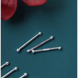 925 Sterling Silver Bar Earring 1 Pair - As Shown In Figure - One Size