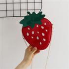 Patent Strawberry Crossbody Bag With Chain Strap Red - One Size