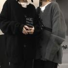 Couple Matching Ribbed Knit Cardigan