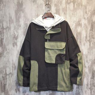 Hooded Panel Cargo-pocket Top