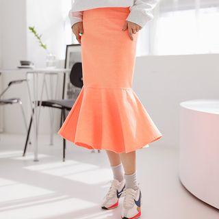 Band-waist Cotton Mermaid Skirt