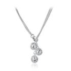 Mini Ball Necklace Silver - One Size