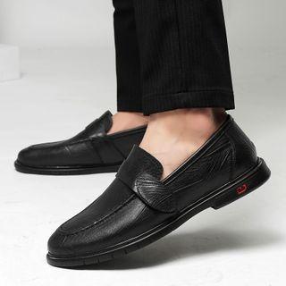 Genuine-leather Velcro Loafers