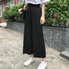 Set: Cropped Wide Leg Pants + Fitted Midi Skirt