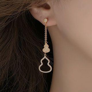Gourd Drop Earring 1 Pair - Black - One Size