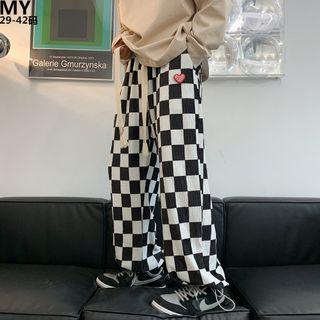Checkerbaord Wide Leg Pants