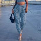 High-waist Bow-accent Jogger Pants