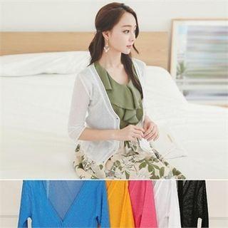 V-neck Elbow-sleeve Summer Cardigan