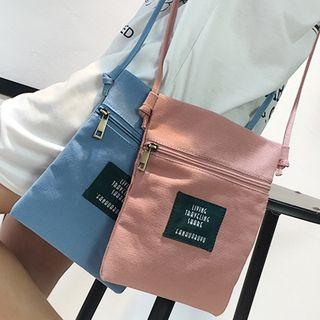 Letter Applique Shoulder Pouch