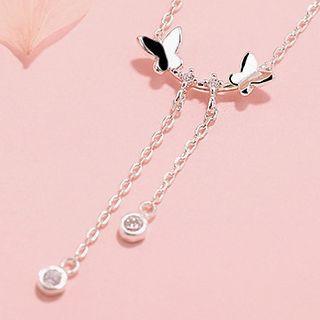 925 Sterling Silver Butterfly Choker As Shown In Figure - One Size