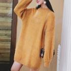 Melange Sweater Dress Tangerine - One Size