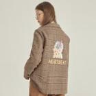 Print Back Glen Plaid Blazer