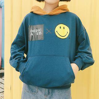 Smiley Face Print Hoodie