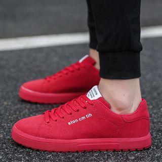 Lace-up Lettering Sneakers