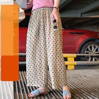 Elastic Waist Polka Dot Pants