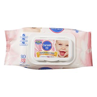 Curash - Fragrance Free Wipes 80 Pcs