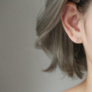Star 925 Sterling Silver Stud Earring As Shown In Figure - One Size