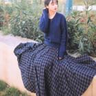 Plaid Strappy Midi Dress / Sweater / Set