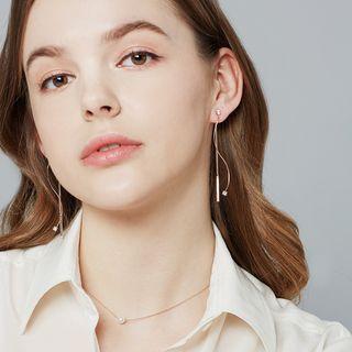 Wavy Bar Dangle Earrings One Size