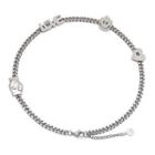 Flame Smiley Stainless Steel Necklace Silver - One Size