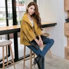 Drop Shoulder Double Breasted Long Coat