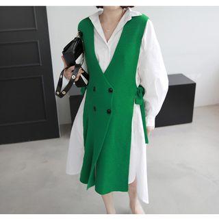 Slit Tie-side Long Vest