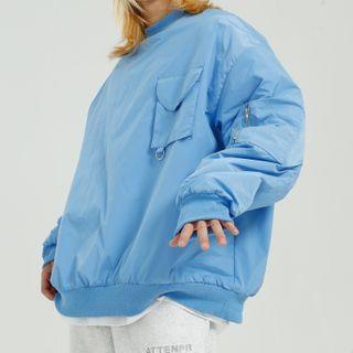 Long-sleeve Pocket Zip Sweatshirt