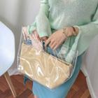 Transparent Tote & Straw Pouch