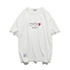 Coupe Matching Short-sleeve Heart Print T-shirt