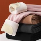 High Waist Fleece-lined Leggings / Set Of 2