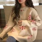 Loose-fit Snowflake Knit Sweater