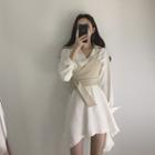 Set: Camisole Top + Long-sleeve A-line Dress