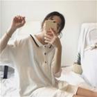 Loose-fit Short-sleeve Long Polo-shirt