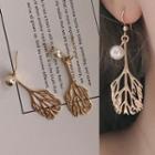 Faux Pearl Branches Dangle Earring
