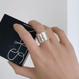 Asymmetrical Open Ring Jz6054 - Silver - One Size