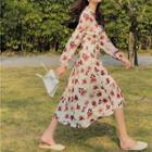 Floral Long-sleeve Dress / Sleeveless Dress