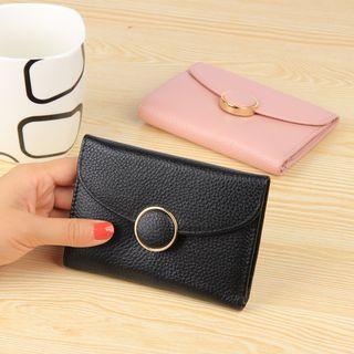 Genuine-leather Metal-detail Wallet