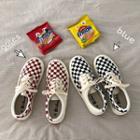 Checker Panel Lace-up Sneakers
