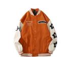 Skull Embroidered Two-tone Baseball Jacket