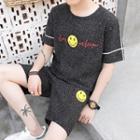Set: Smile Face Short-sleeve T-shirt + Shorts