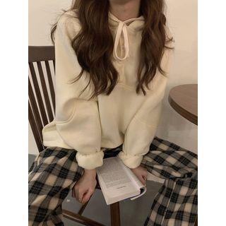 Letter Print Hoodie + Plaid Pants