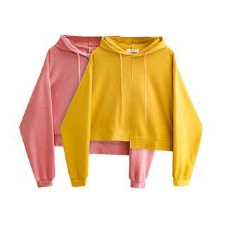 Irregular Hem Cropped Hoodie