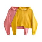 Irregular Hem Cropped Hoodie