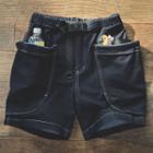 Belted Pocket-detail Denim Shorts