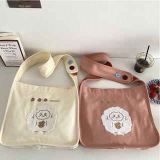 Cartoon Sheep Embroidered Crossbody Bag