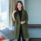 Snap Button Bell-sleeve Coat