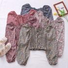 Lace-up Smocked Crop Top In 5 Colors