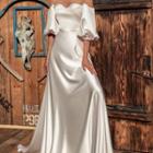 Off-shoulder A-line Evening Dress