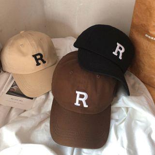 Letter R Embroidered Baseball Cap